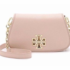 Britten New (39058) Pebbled Mini Light Oak Pink Leather Cross Body Bag